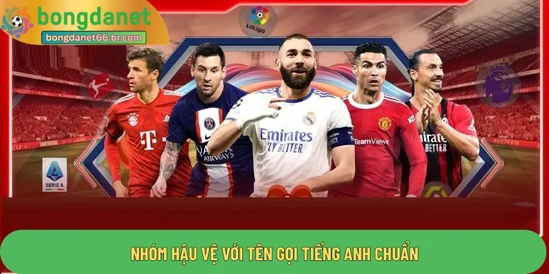 Nhóm hậu vệ với tên gọi tiếng anh chuẩn